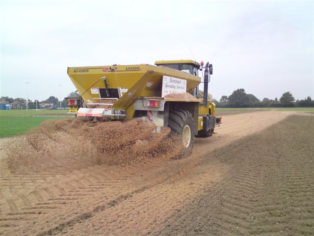 sand spreading for drainage